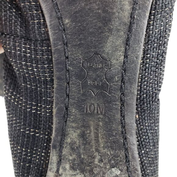 Tory Burch Caroline Arabia Black Elastic Flats 10M, Flaws - Picture 4 of 13